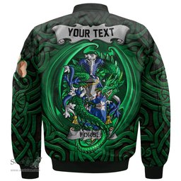 ScotsTee Shop Irish Forbes Coat of Arms Irish Jacket Family Crest Green Dragon Of Ireland Bomber Jacket