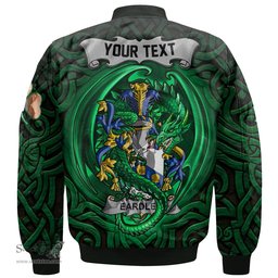 ScotsTee Shop Irish Eardley Coat of Arms Irish Jacket Family Crest Green Dragon Of Ireland Bomber Jacket