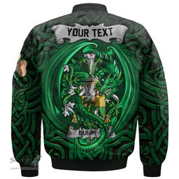 ScotsTee Shop Irish Dunphy Middle Temple Burke s Coat of Arms Irish Jacket Family Crest Green Dragon Of Ireland Bomber Jacket