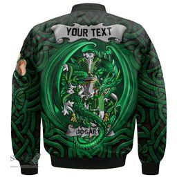 ScotsTee Shop Irish Gogarty Coat of Arms Irish Jacket Family Crest Green Dragon Of Ireland Bomber Jacket