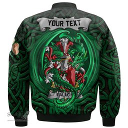ScotsTee Shop Irish Fallon or O Fallon Coat of Arms Irish Jacket Family Crest Green Dragon Of Ireland Bomber Jacket