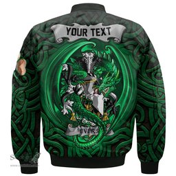 ScotsTee Shop Irish Evers Coat of Arms Irish Jacket Family Crest Green Dragon Of Ireland Bomber Jacket