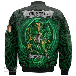 ScotsTee Shop Irish Halpin or O Halpin Coat of Arms Irish Jacket Family Crest Green Dragon Of Ireland Bomber Jacket