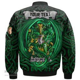 ScotsTee Shop Irish McConville Coat of Arms Irish Jacket Family Crest Green Dragon Of Ireland Bomber Jacket