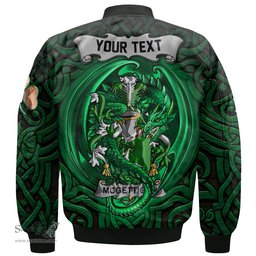 ScotsTee Shop Irish McGettigan or Gethin Coat of Arms Irish Jacket Family Crest Green Dragon Of Ireland Bomber Jacket