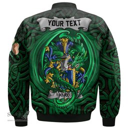 ScotsTee Shop Irish Knox Coat of Arms Irish Jacket Family Crest Green Dragon Of Ireland Bomber Jacket