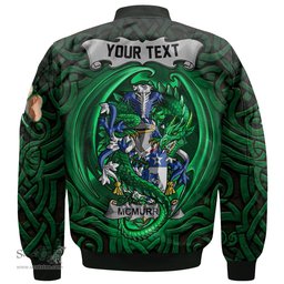 ScotsTee Shop Irish McMurray Coat of Arms Irish Jacket Family Crest Green Dragon Of Ireland Bomber Jacket