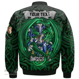 ScotsTee Shop Irish Joynt Coat of Arms Irish Jacket Family Crest Green Dragon Of Ireland Bomber Jacket