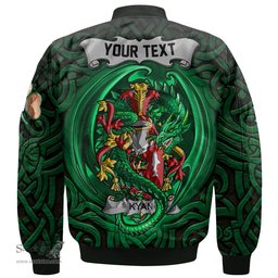 ScotsTee Shop Irish Kyan or O Kyan Coat of Arms Irish Jacket Family Crest Green Dragon Of Ireland Bomber Jacket