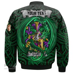 ScotsTee Shop Irish Lacy or De Lacy Coat of Arms Irish Jacket Family Crest Green Dragon Of Ireland Bomber Jacket