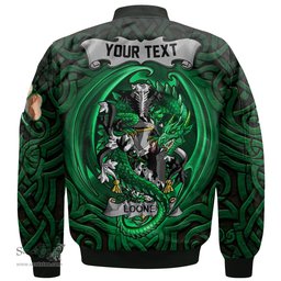 ScotsTee Shop Irish Looney or O Lunney Coat of Arms Irish Jacket Family Crest Green Dragon Of Ireland Bomber Jacket