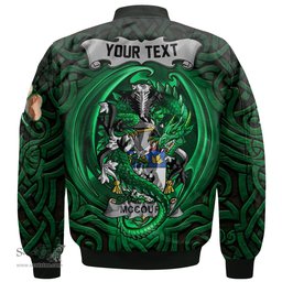 ScotsTee Shop Irish McCourt Coat of Arms Irish Jacket Family Crest Green Dragon Of Ireland Bomber Jacket