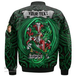 ScotsTee Shop Irish McMorogh or McMorrow Coat of Arms Irish Jacket Family Crest Green Dragon Of Ireland Bomber Jacket