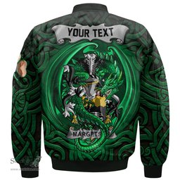 ScotsTee Shop Irish Margetson Coat of Arms Irish Jacket Family Crest Green Dragon Of Ireland Bomber Jacket