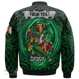 ScotsTee Shop Irish McGillicuddy Coat of Arms Irish Jacket Family Crest Green Dragon Of Ireland Bomber Jacket