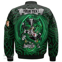 ScotsTee Shop Irish Lill Coat of Arms Irish Jacket Family Crest Green Dragon Of Ireland Bomber Jacket
