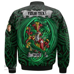 ScotsTee Shop Irish Marsh Coat of Arms Irish Jacket Family Crest Green Dragon Of Ireland Bomber Jacket