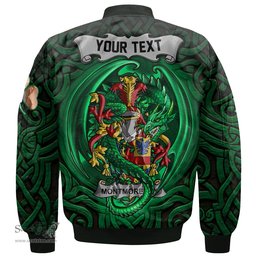 ScotsTee Shop Irish Montmorency Coat of Arms Irish Jacket Family Crest Green Dragon Of Ireland Bomber Jacket