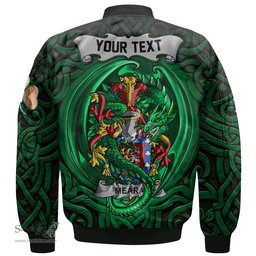 ScotsTee Shop Irish Meara or O Mara Coat of Arms Irish Jacket Family Crest Green Dragon Of Ireland Bomber Jacket