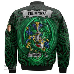 ScotsTee Shop Irish McCann Coat of Arms Irish Jacket Family Crest Green Dragon Of Ireland Bomber Jacket