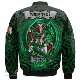 ScotsTee Shop Irish McDevitt Coat of Arms Irish Jacket Family Crest Green Dragon Of Ireland Bomber Jacket