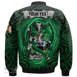 ScotsTee Shop Irish Langley Coat of Arms Irish Jacket Family Crest Green Dragon Of Ireland Bomber Jacket