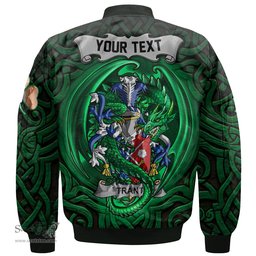 ScotsTee Shop Irish Trant or Trent Coat of Arms Irish Jacket Family Crest Green Dragon Of Ireland Bomber Jacket