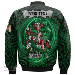 ScotsTee Shop Irish Shortall Coat of Arms Irish Jacket Family Crest Green Dragon Of Ireland Bomber Jacket