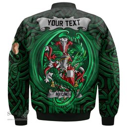 ScotsTee Shop Irish Redman Coat of Arms Irish Jacket Family Crest Green Dragon Of Ireland Bomber Jacket