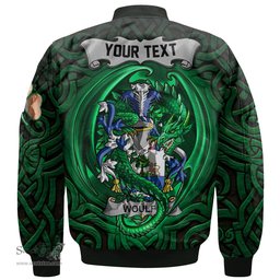 ScotsTee Shop Irish Woulfe Coat of Arms Irish Jacket Family Crest Green Dragon Of Ireland Bomber Jacket
