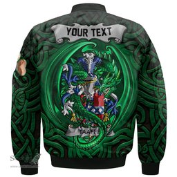 ScotsTee Shop Irish Taaffe Coat of Arms Irish Jacket Family Crest Green Dragon Of Ireland Bomber Jacket
