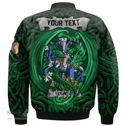 ScotsTee Shop Irish Owen Coat of Arms Irish Jacket Family Crest Green Dragon Of Ireland Bomber Jacket