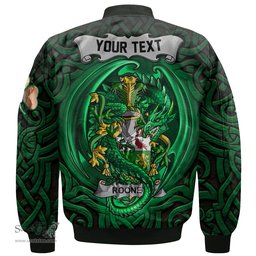 ScotsTee Shop Irish Rooney or O Rooney Coat of Arms Irish Jacket Family Crest Green Dragon Of Ireland Bomber Jacket