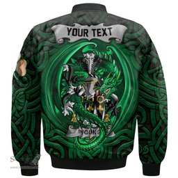 ScotsTee Shop Irish Young Coat of Arms Irish Jacket Family Crest Green Dragon Of Ireland Bomber Jacket