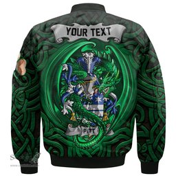 ScotsTee Shop Irish Pitt Coat of Arms Irish Jacket Family Crest Green Dragon Of Ireland Bomber Jacket