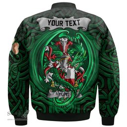 ScotsTee Shop Irish Tuite Coat of Arms Irish Jacket Family Crest Green Dragon Of Ireland Bomber Jacket