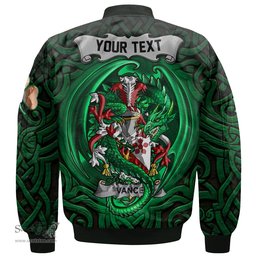 ScotsTee Shop Irish Vance Coat of Arms Irish Jacket Family Crest Green Dragon Of Ireland Bomber Jacket