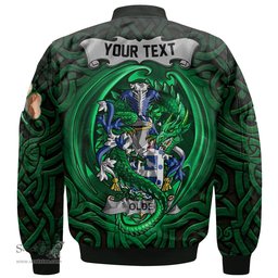 ScotsTee Shop Irish Olde Coat of Arms Irish Jacket Family Crest Green Dragon Of Ireland Bomber Jacket