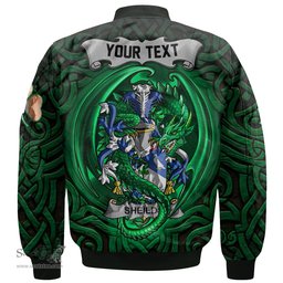 ScotsTee Shop Irish Sheilds Coat of Arms Irish Jacket Family Crest Green Dragon Of Ireland Bomber Jacket