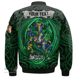 ScotsTee Shop Irish Tipping Coat of Arms Irish Jacket Family Crest Green Dragon Of Ireland Bomber Jacket