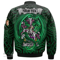 ScotsTee Shop Irish Riggs Coat of Arms Irish Jacket Family Crest Green Dragon Of Ireland Bomber Jacket