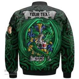 ScotsTee Shop Irish Torway Coat of Arms Irish Jacket Family Crest Green Dragon Of Ireland Bomber Jacket