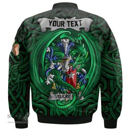 ScotsTee Shop Irish Studdert Coat of Arms Irish Jacket Family Crest Green Dragon Of Ireland Bomber Jacket