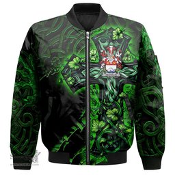 ScotsTee Shop Irish Franklin Coat of Arms Irish Jacket Family Crest Celtic Cross And Dragon Bomber Jacket