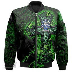 ScotsTee Shop Irish Dalton Coat of Arms Irish Jacket Family Crest Celtic Cross And Dragon Bomber Jacket