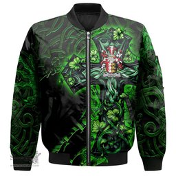 ScotsTee Shop Irish Grady or O Grady Coat of Arms Irish Jacket Family Crest Celtic Cross And Dragon Bomber Jacket