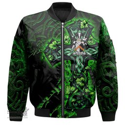 ScotsTee Shop Irish McWorth or MacWorth Coat of Arms Irish Jacket Family Crest Celtic Cross And Dragon Bomber Jacket
