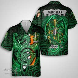 ScotsTee Shop Irish Connor or O Connor Kerry Coat of Arms Irish Shirt Family Crest Green Dragon Of Ireland Short Sleeve Shirt