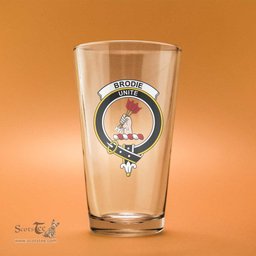 ScotsTee Shop Scottish Brodie Hunting Modern Clan Crest Scottish Beer Glass
