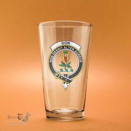 ScotsTee Shop Scottish Don (Tribe-of-Mar) Clan Crest Scottish Beer Glass